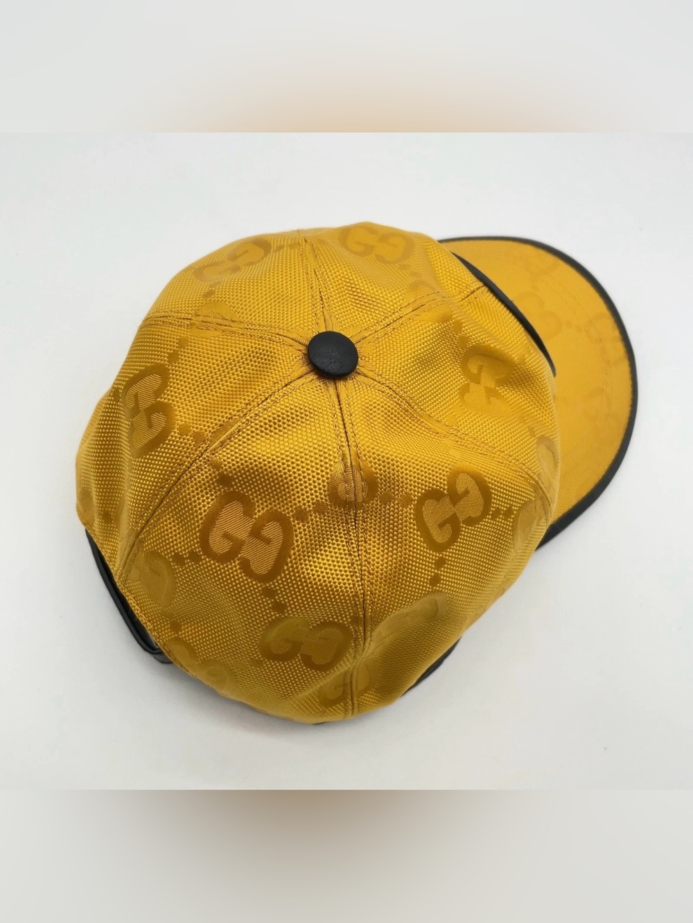 Auth GUCCI Off The Grid GG Nylon Yellow M 58 Baseball Cap - Picture 6 of 16